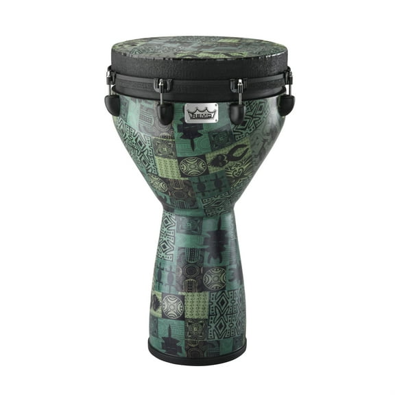 DJEMBE 25"X14" GREEN KINTE