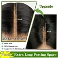 thumbnail image 5 of ASHINE 2x6 Inch HD Hybrid Lace 100% Human Hair Wig Deep Wave Lace Front Wig 18'' #1B Black Brazilian Hair Heat Resistant Bleachable, 5 of 5
