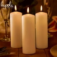 thumbnail image 2 of Hyoola 2 x 6 Black Unscented European Made Pillar Candles, Dripless Paraffin Wax with Smokeless Cotton Wicks, 4-Pack, 2 of 4
