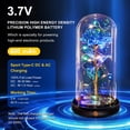 thumbnail image 2 of Gifts Galaxy Glass Rose Light Up Rose in Glass Dome, 2 of 9