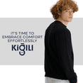 thumbnail image 5 of KIGILI Men's Crew Neck Sweatshirt ,REGULAR FIT, plain fabric pattern, M to 5X | 5xl - BLACK, 5 of 6