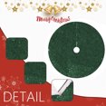 thumbnail image 5 of Green Christmas Tree Skirt, CXALSSY 48 inches Round Christmas Tree Skirt for XMAS Party Christmas Tree Decoration, 5 of 6