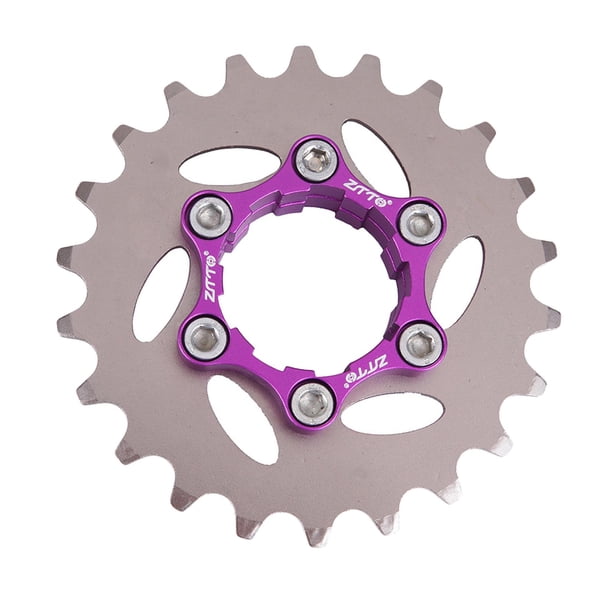 Espaciadores de anillo de bloqueo de piñón de cassette de una sola velocidad livianos Adaptador de bicicleta Fixie 22T