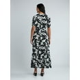 thumbnail image 2 of Time and Tru Women's Crinkle Maxi Dress with Short Sleeves, Sizes XS-XXXL, 2 of 4
