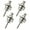 Silver, variant on 4PCS Guitar Strap Lock Buttons Silver Quick Release Guitar Strap Buttons