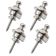 4PCS Guitar Strap Lock Buttons Silver Quick Release Guitar Strap Buttons
