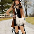 thumbnail image 2 of JASGOOD Fringe Purse Western Cowgirl Boho Bags for Women Tassel Crossbody Bag Vintage Suede Leather Handbag, 2 of 7