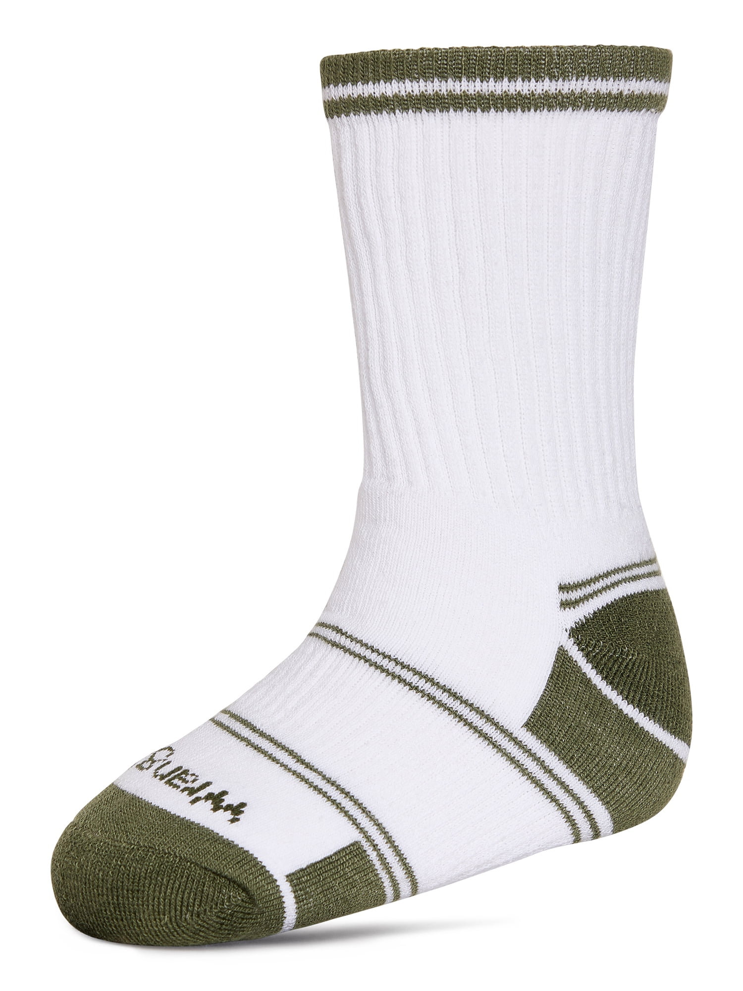 Wrangler Boys' Essentials Cool Comfort Crew Socks, Assorted Cushioned Socks for Kids, Small, 6-Pack