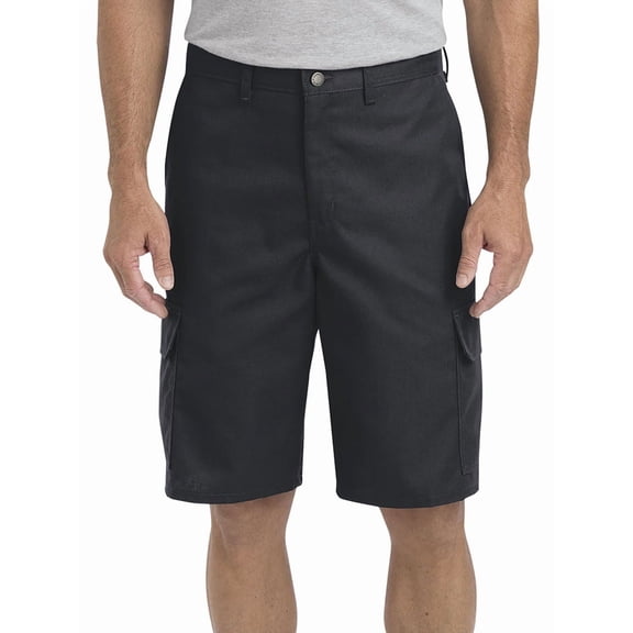 Dickies Men's 11'' Flat Front Industrial Cargo Shorts Black 33