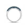 thumbnail image 4 of 14kt White Gold Womens Round Blue Color Enhanced Diamond Wrap Enhancer Wedding Band 1/3 Cttw, 4 of 4