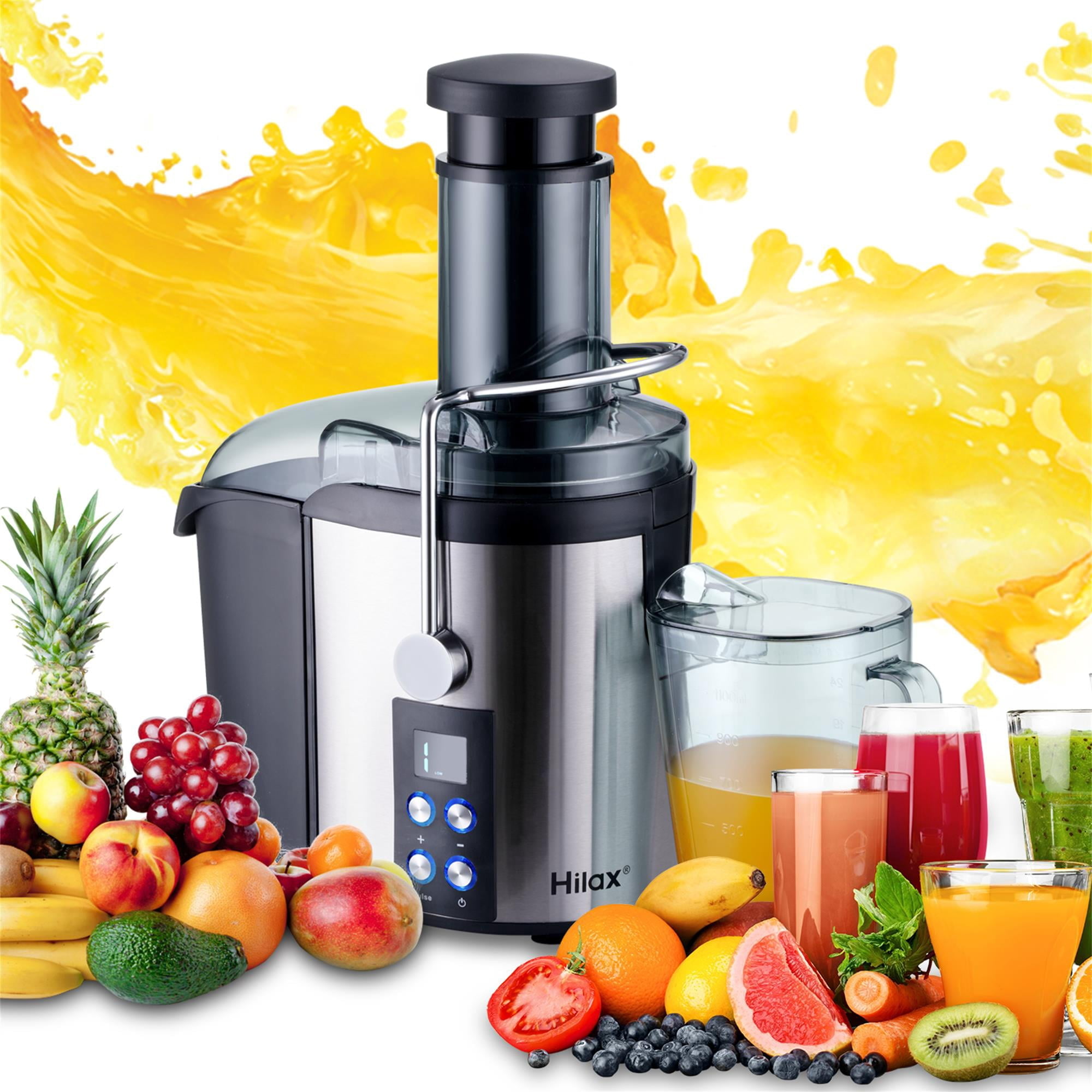 Hilax Juicer Machine - 5-Speed 1100W Centrifugal Juicer Extractor with Wide  Mouth 3 Feed Chute for Fruit Vegetable, Easy to Clean, Stainless Steel