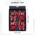 thumbnail image 2 of 10 Pack Glitter Butterfly Decorations, Christmas Tree Butterfly Ornaments, Artificial Butterflies with Clip for Xmas Party Wreath Garland Decor, 3 Sizes 3D Butterfly Hanging Decor,Red, 2 of 6