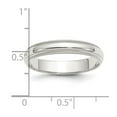 thumbnail image 2 of 925 Sterling Silver Solid Polished 4mm Half Round Milgrain Size 13.5 Band Ring Ring for Women and Men, 2 of 2