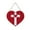 B, variant on Jinswick Valentines Decorations Red Glittery Heart Shaped Wooden Hanging Sign for Home, Wall, Door Hanger Decor