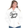 thumbnail image 3 of Shopaholic Aunt Cute Cool Fun Auntie Zip Hoodie Sweatshirt Women Brisco Brands L, 3 of 6