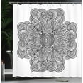 thumbnail image 4 of Ambesonne Black White Shower Curtain, Celtic Art, 69"Wx75"L, Black White, 4 of 5