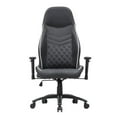 thumbnail image 1 of Pemberly Row Faux Leather Adjustable Gaming Chair in Black & White, 1 of 14