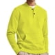 thumbnail image 1 of pstuiky manga larga de hombre, Sudadera informal de color liso con bolsillos y botones para hombre, manga larga y cuello en V Tops casuales para hombres xl, 1 of 4