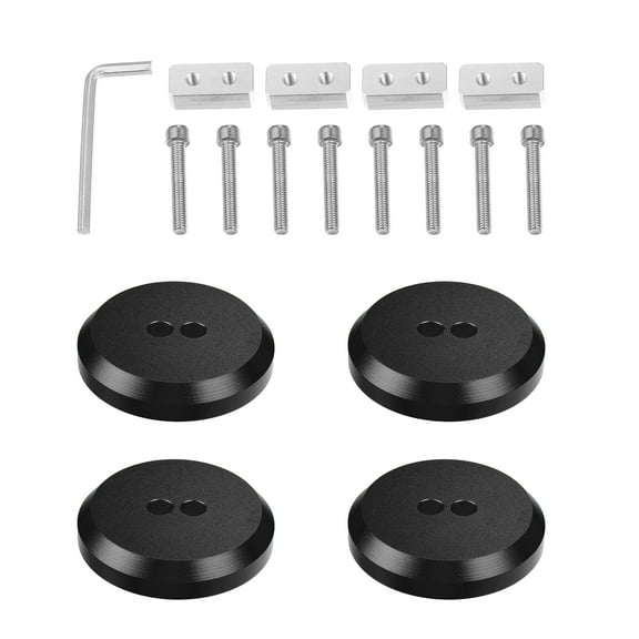 Unique Bargains 4pcs Jack Pad for Chevrolet Corvette C5 97-04 Leave in Lifting Pads for Porsche Frame Rail Black