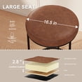 thumbnail image 4 of MultiHaven Backless Bar Stools Set of 4,24" Counter Height Barstools with Brown PU Upholstered Seat for Kitchen Island, 4 of 9