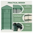 thumbnail image 5 of Portable Greenhouse, Outdoor Hot House Plant Flower Greenhouse with 4 Tier Shelves, PE Cover, Green, 5 of 6