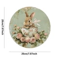 thumbnail image 3 of Easter Decorations Easter Round Door Sign Bunny Door Sign For Daily For Farmhouse Coffee Shop Front Door Home Decoration Door Hanging Decoration 7.9"X7.9", 3 of 5