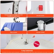 BCOOSS Sewing Machine for Beginners Electric Portable 12 Built-in Stitches with Extension Table