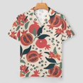 thumbnail image 2 of PRIYAL Ensemble de Pyjama Abstrait Fruits Grenade pour Femmes Shorts Deux Pièces Manches Courtes, 2 of 6
