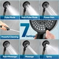 thumbnail image 2 of TRAHOO-Filter Shower Head with Hose, High Pressure 7 Spray Mode Shower Head with 71" Extra Long Stainless Steel Hose & Adjustable Bracket,Built-In Power Wash To Clean Tub, Tile & Pets, 2 of 4