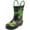 Olive Brown Camo, variant on NORTY Little Big Kids Boys Girls Unisex Lug Sole Boot Mid-Calf Rubber Rain Boots