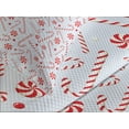 thumbnail image 4 of Ambesonne Candy Cane Quilted Bedspread Set 3 Pcs, Holiday Food, Queen Size, Red White Coconut, 4 of 5