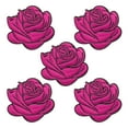 thumbnail image 1 of 5 Piezas de Parche Bordado de Rosa Roja, Parches Decorativos de Flor 3D para Vestidos y Jeans de Mujer, 1 of 7