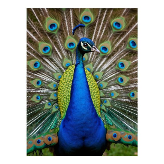 Diamond Art Kit for Adults, Bright Vibrant Peacock Display Diamond Painting for Adults Beginners, DIY Diamond Art Painting Kits, 5D Diamond Painting Crafts for Home Decor 12x16 Frameless