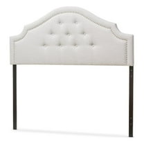Bowery Hill Modern Fabric Upholstered Queen Headboard in Beige
