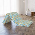 thumbnail image 4 of Floral Foldable Mattress, Graphics of Exotic Flowers, 74.8" x 35.4", Pale Orange Pale Blue, by Ambesonne, 4 of 4