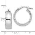 thumbnail image 2 of Auriga Fine Jewelry 10K White Gold Hoop Earrings for Women(Length: 19.75mm; Width: 12mm), 2 of 5