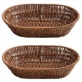 thumbnail image 1 of 2X Cesta de Mimbre para Pan, Bandejas de Mesa para Servir Alimentos, Cesta de Almacenamiento Tejida A Mano para Frutas en el Hogar, Restaurante y Panadería B, 1 of 5