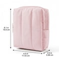 thumbnail image 3 of Small Makeup Organizer | Waterproof Storage Bag | Compact Small Zipper Pouch for Travel and Daily Use, Neutral Taupe 6X4.5X2 in, 3 of 9