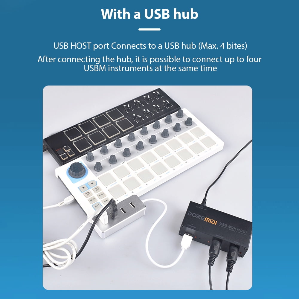 ギター DORE midi usb midi host UMH-21 High-Speed USB MIDI Host Interface - 1 In 1 Out 16 Channel