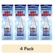 (4 pack) NasoGel Water Soluble Saline Nasal Gel Spray for Dry Noses by NeilMed - 1 fl.oz.- 30 ml
