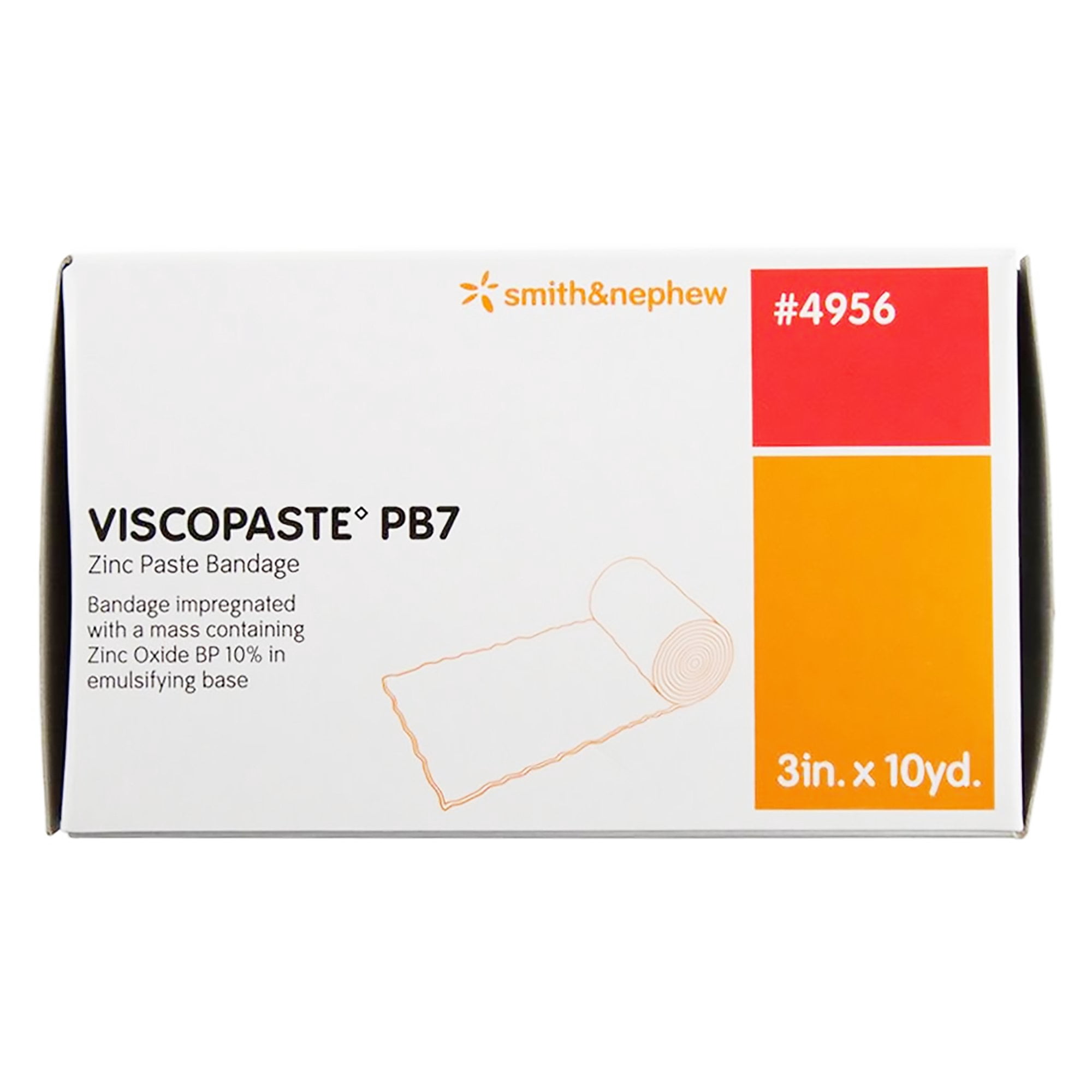 Viscopaste PB7 Zinc Paste Bandage, Impregnated Dressing, 3 in x 10 yds, 12 Count, 1 Pack