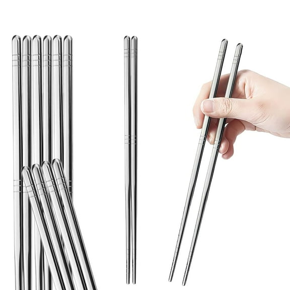 Stainless Steel Chopsticks Spoon Set, 4 Set Chopsticks and Spoons for Home or Restaurant