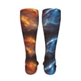 thumbnail image 6 of Bingfone Red And Blue Fire Dragon D Print Compression Socks for Women and Men Long Socks for Running Athletic Cycling Nurse, 6 of 8