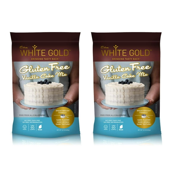 Extra White Gold Gluten Free Vanilla Cake Mix (2 pack)