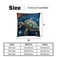 thumbnail image 5 of Turtle Decorative Pillows Covers Set of 2 - Unique Patterns, 16x16, 18x18, 20x20 Inches - Throw Pillow Covers for Home Decor, Bedroom, Living Room for Various Occasions, 5 of 6
