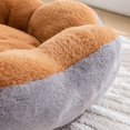 thumbnail image 3 of Jubilant  Semi-enclosed Pet Bed for Cats Pet Bed with Removable Cover Winter Flower Shaped Plush Pet Bed with Removable Washable Cover Anti-slip for Small, 3 of 8