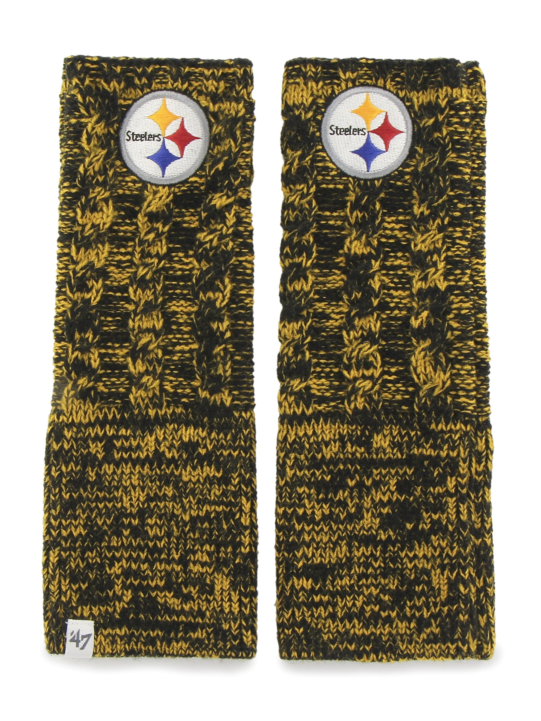Pittsburgh Steelers Prima Women's Black Arm Warmer Gloves by 47 Brand