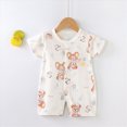 thumbnail image 2 of Baby Onesies Boy Short Sleeve Graphic Print Button Climbing Suit Baby Summer Jumpsuit, 2 of 4