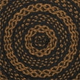 thumbnail image 3 of VHC Brands Black & Tan Woven Jute Chair Pad with Ties, 15" Round, 3 of 3