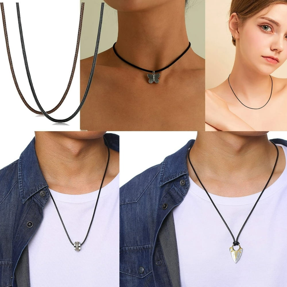 EIMELI Leathers Necklace Cord with Lobster Clasp Jewelry Making DIY Necklaces Pendant